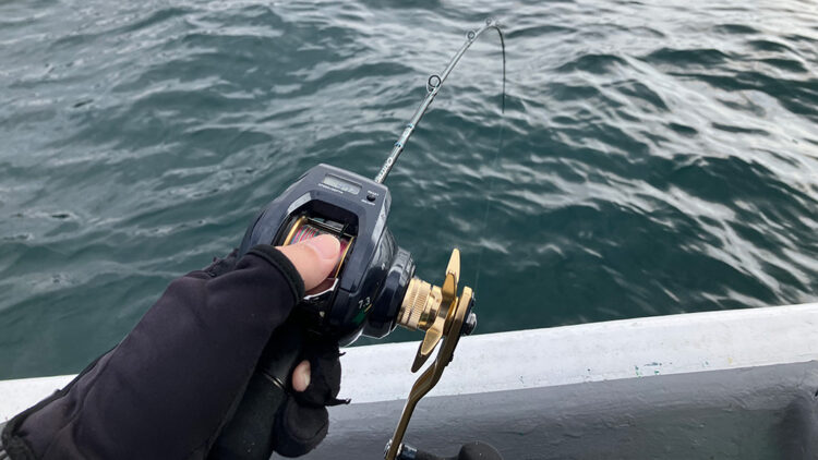釣り中の筆者の手元